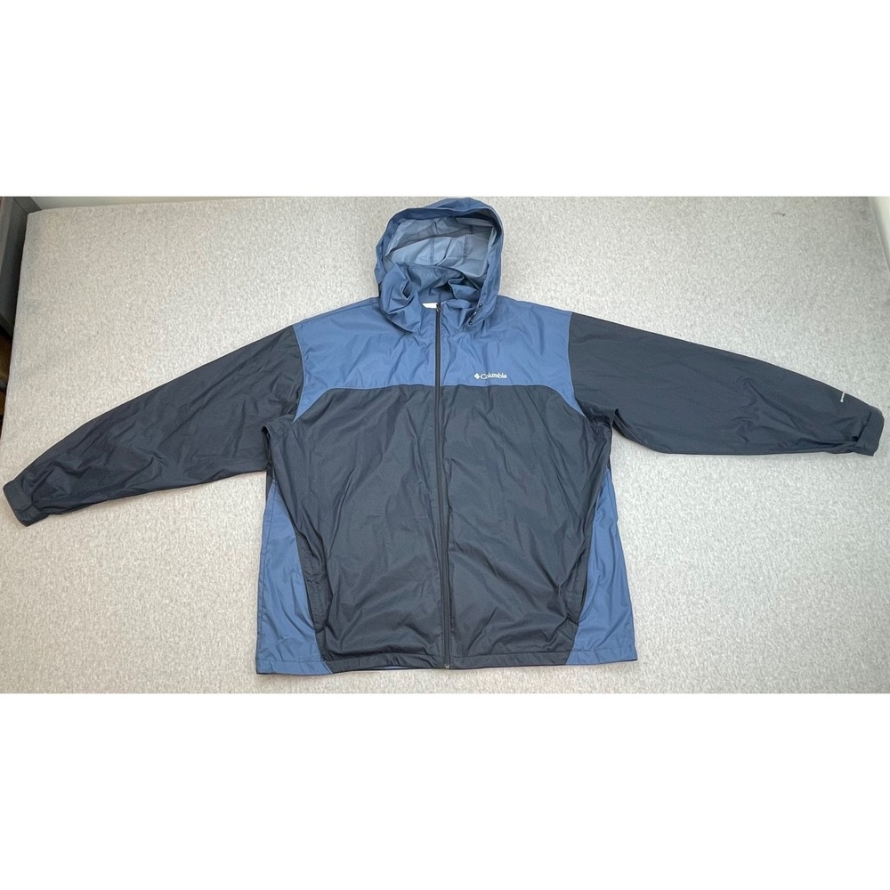 Columbia Jacket Mens XXL Color Block Waterproof Light Weight Full Zip Hooded - Picture 2 of 10
